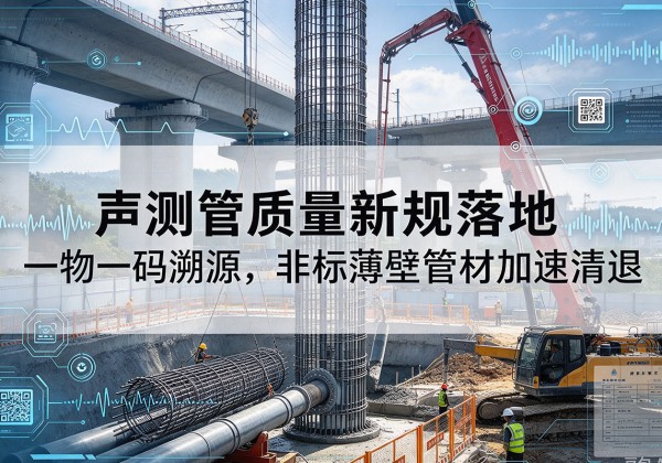 边坝声测管质量新规落地，一物一码溯源，非标薄壁管材加速清退